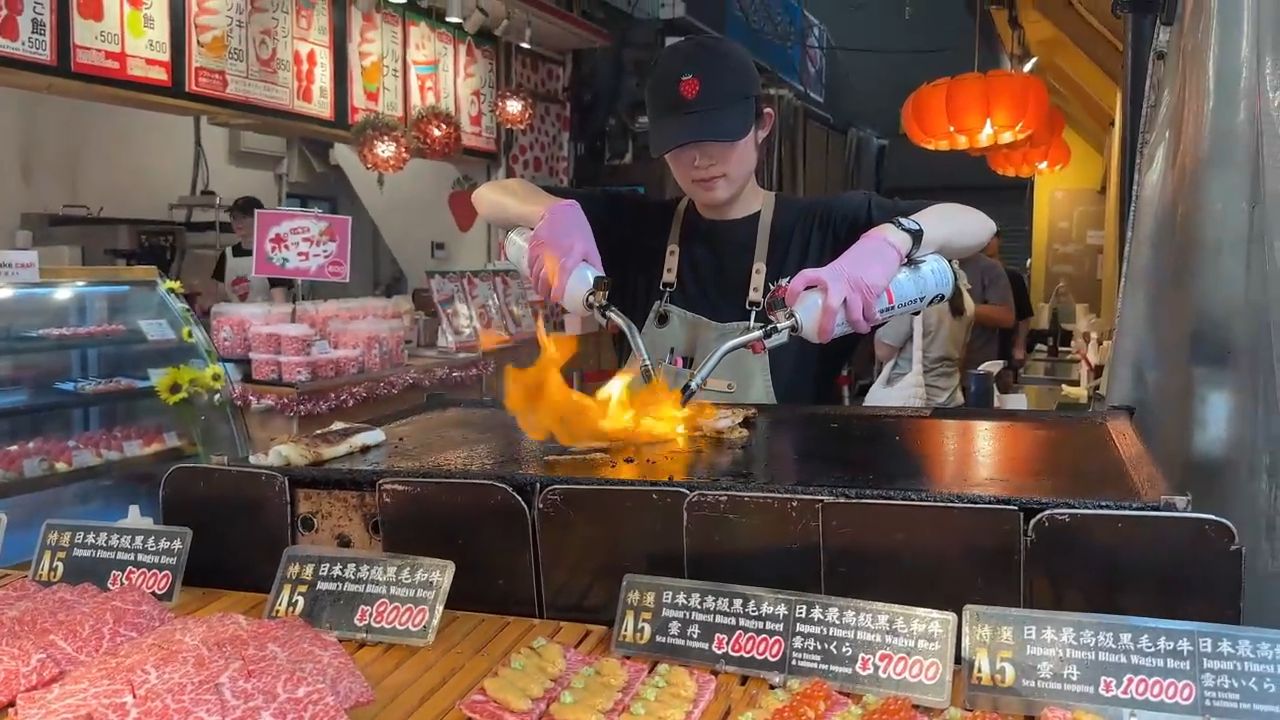 Food Street in Japan