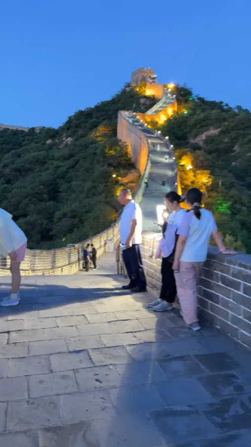 Night View of Badaling Great Wall