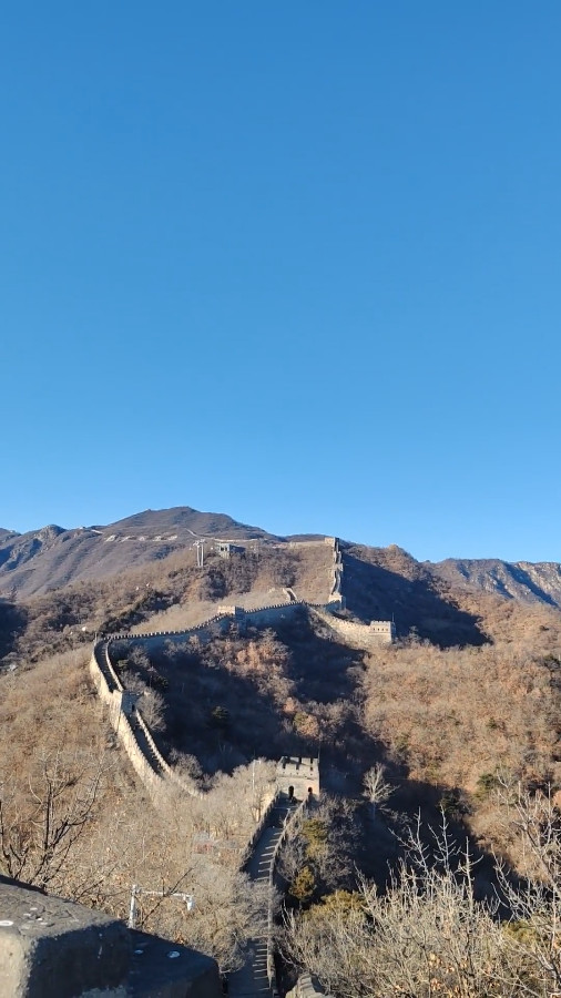 The Winding Mutianyu Great Wall in Winter