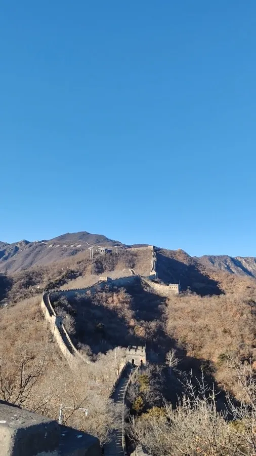 The Winding Mutianyu Great Wall in Winter