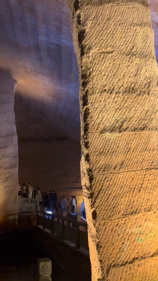 The Stone Gouge Marks inside Longyou Grottoes