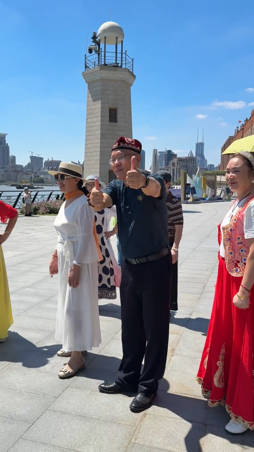 Locals Dance at the North Bund, Shanghai