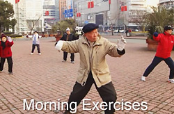 Shanghai Locals Doing Morning Exercises