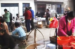 A Food Market at Tuanshan Village